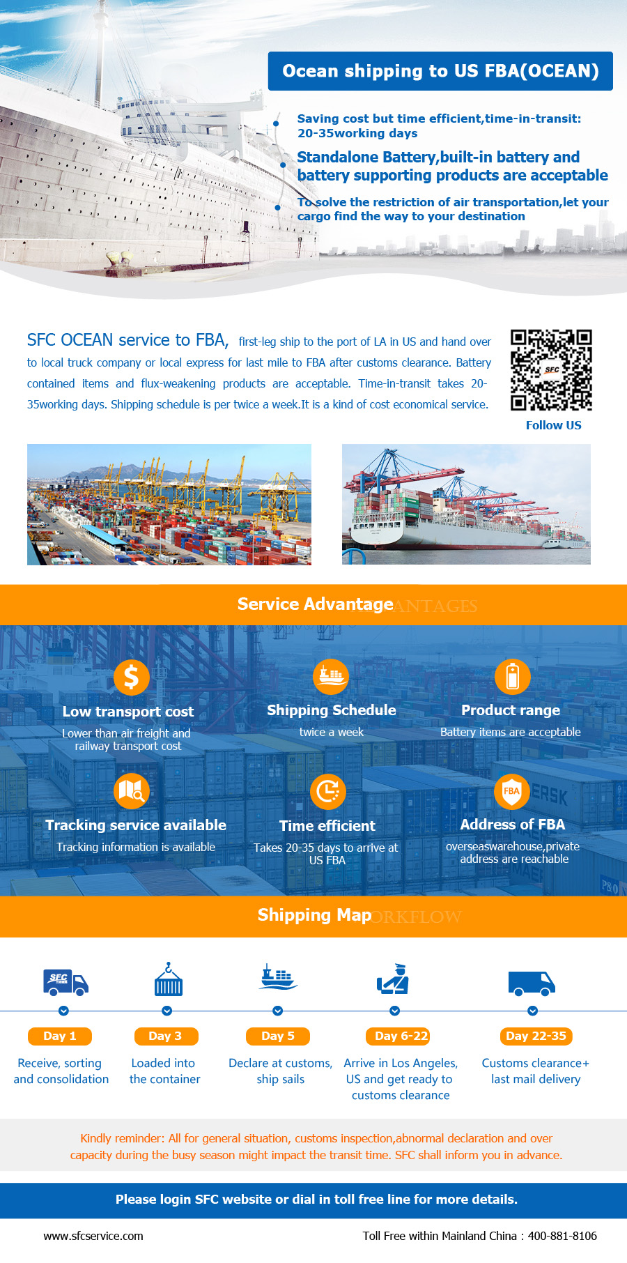 Ocean shipping to FBA,US(OCEAN)