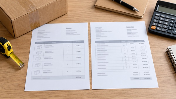 packing list vs commercial invoice